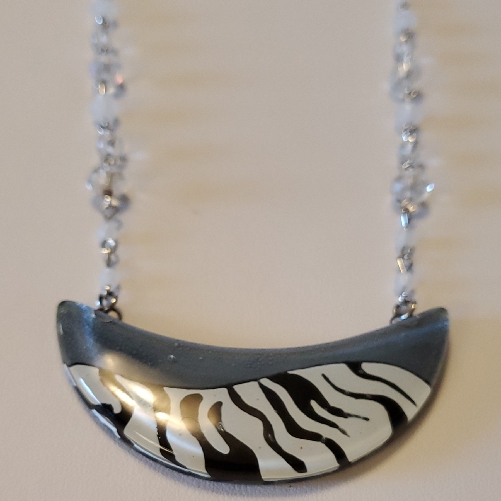 Elegant Black and White Necklace